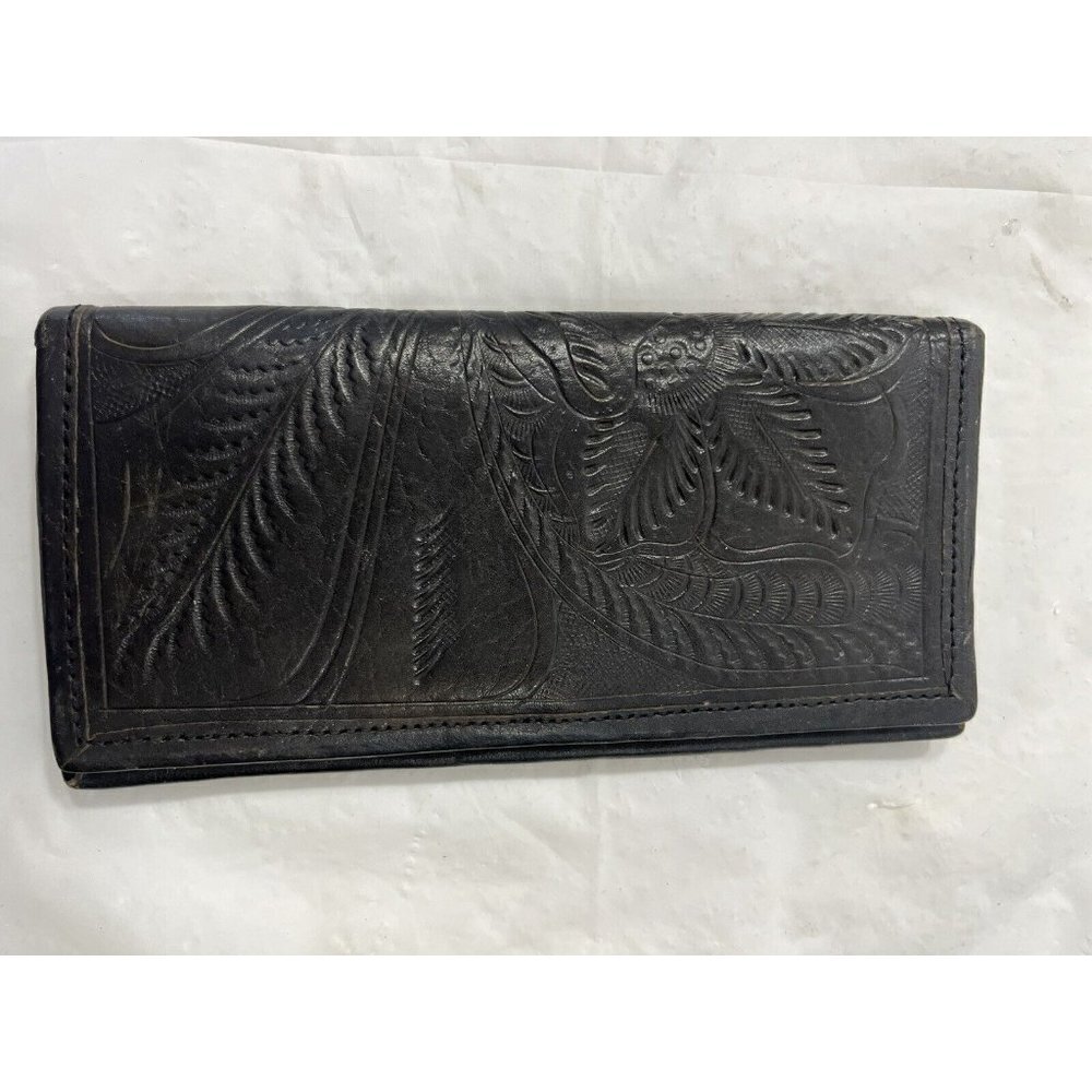 J.L. SALDIVAR hand Tooled Leather Black
